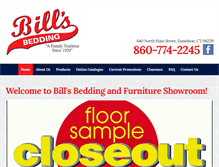 Tablet Screenshot of billsbedding.com